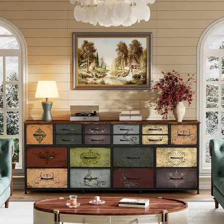 VASICAR 74.8 Inches W Dresser for Bedroom Wide TV Stand